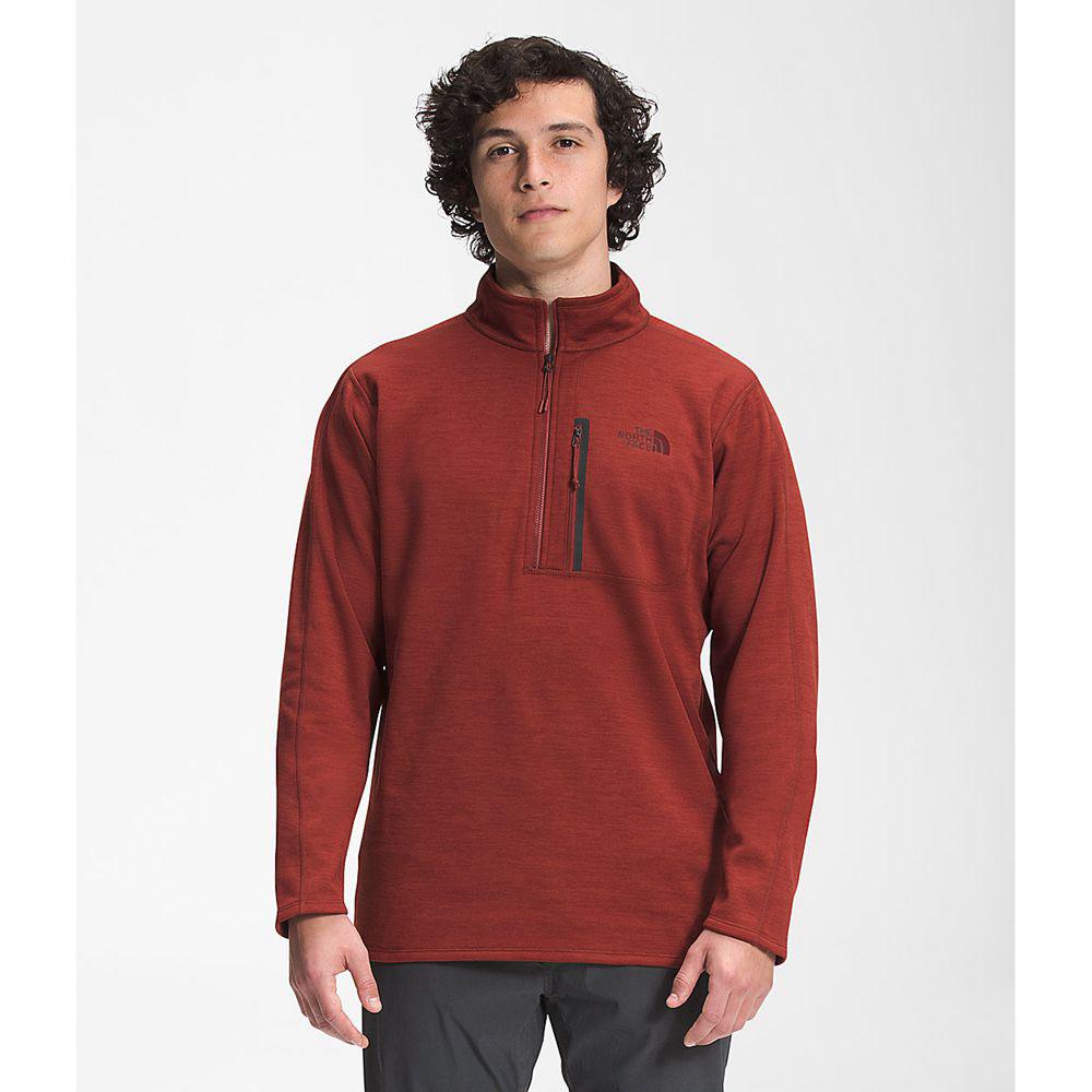 The North Face Canyonlands ½ Zip Ανδρικα Fleece - Κοκκινα (QBRF76053)